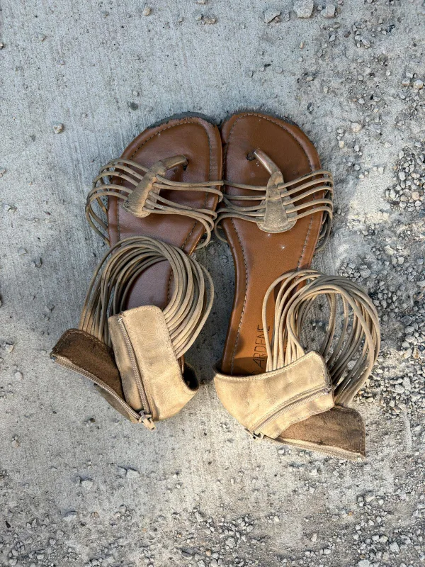 Ardene Brown Gladiator Sandals thumbnail