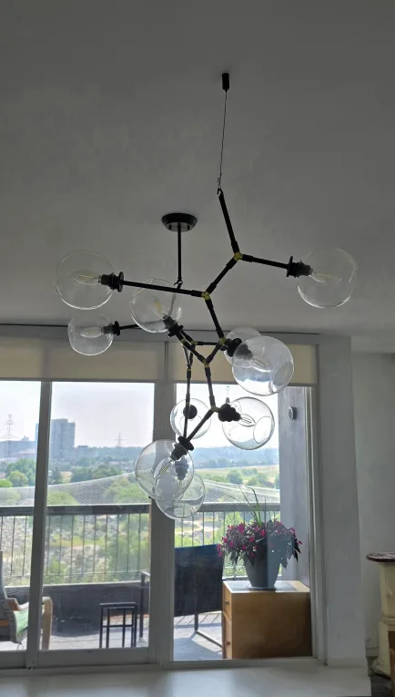 Modern Black Sputnik Chandelier image indicator(5)