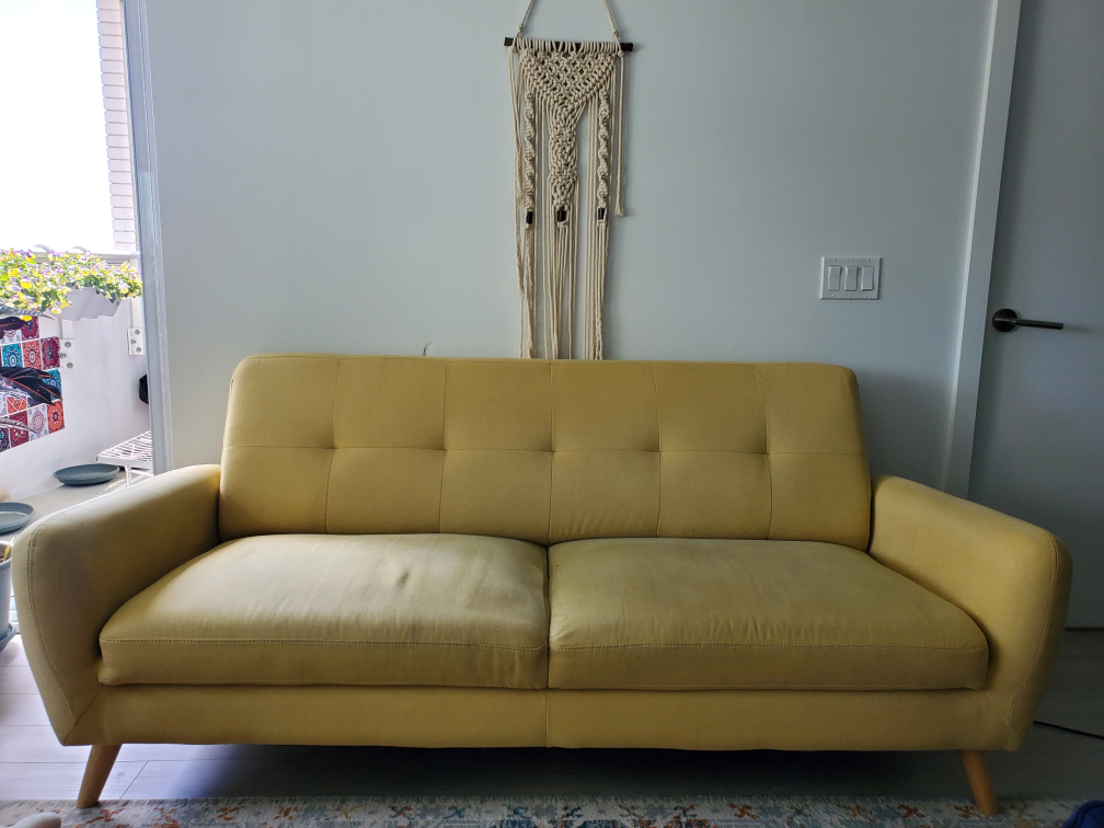 Yellow Loveseat Sofa