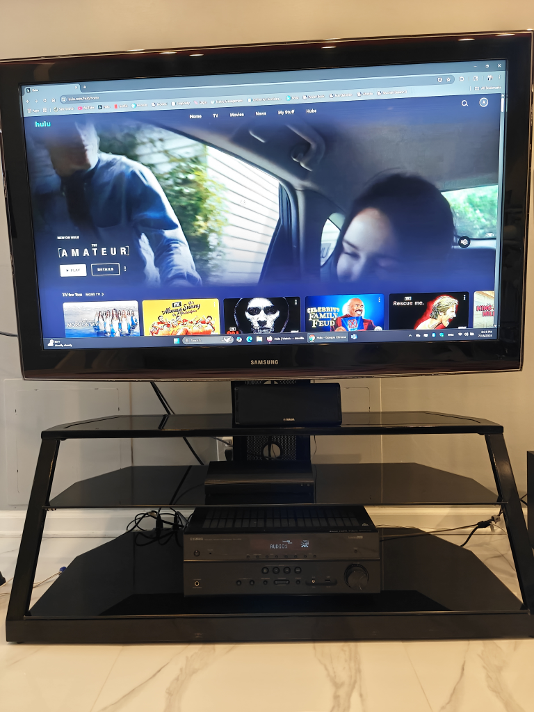 Up to 65in TV stand with full motion mount