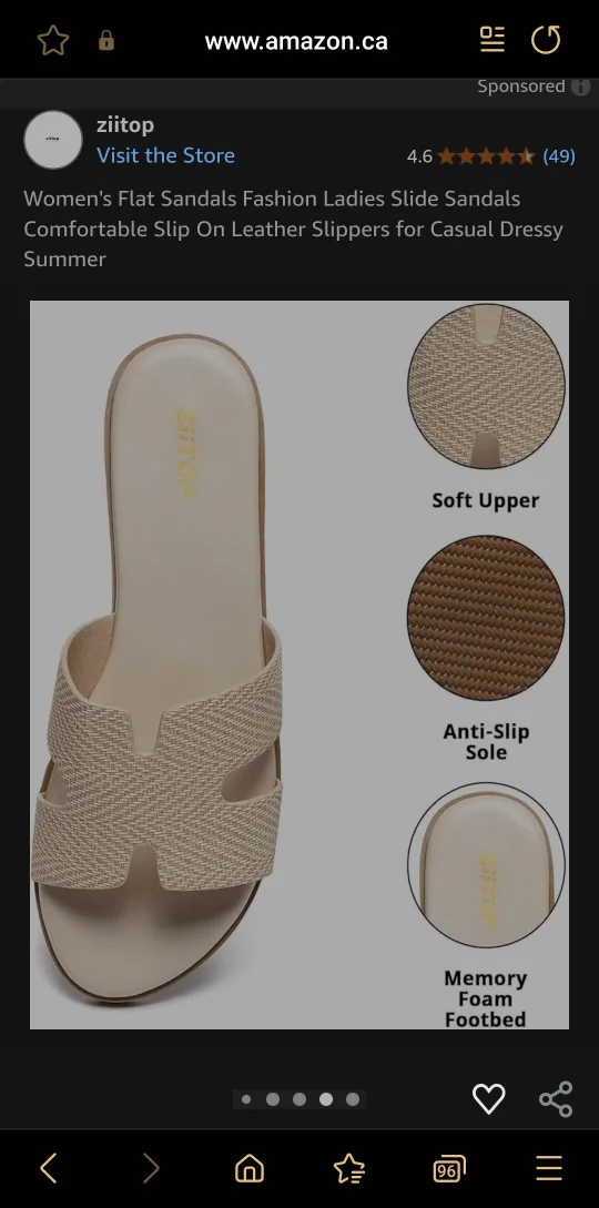 Women's Flat Sandals (2 colours) - sz 10 image indicator(10)