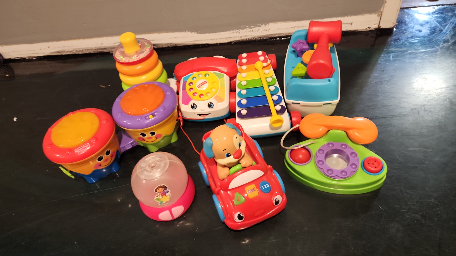 Assortment of toddler toys