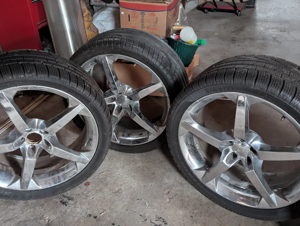 Pirelli Tires on Chrome Rims - Set of 3 thumbnail