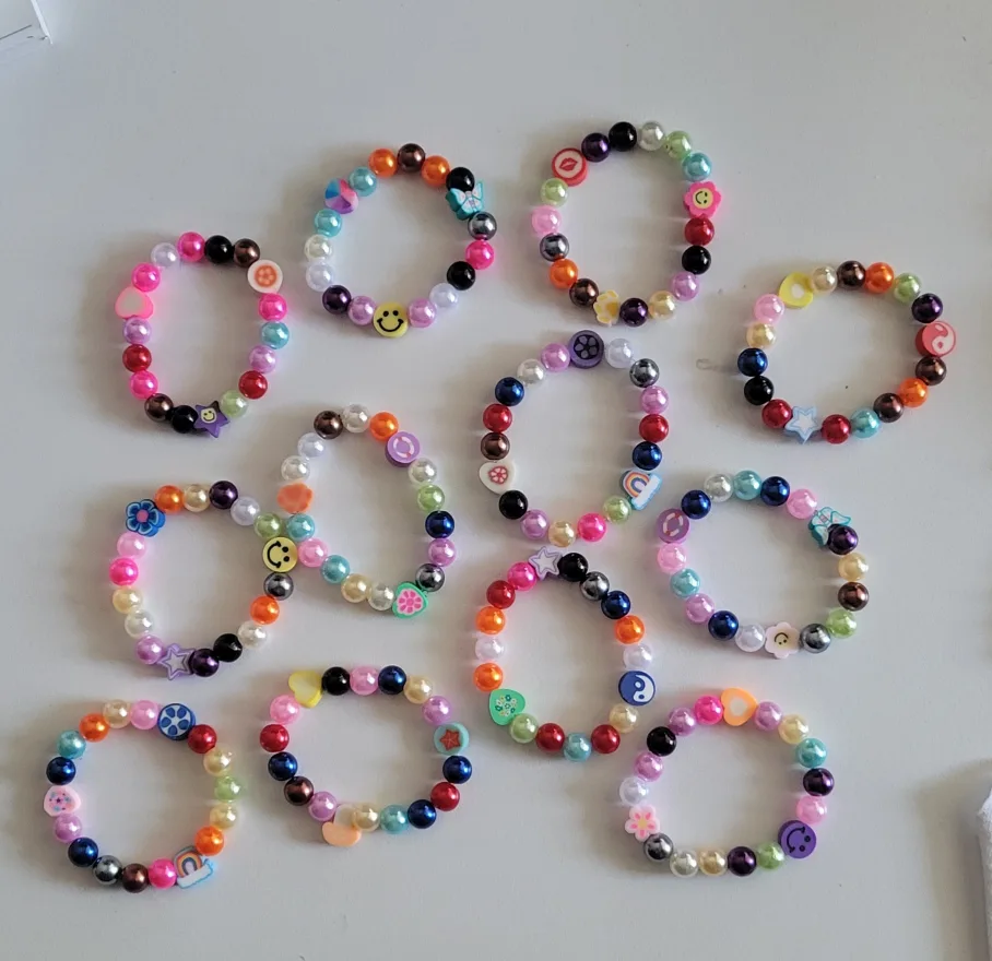 Bulk Hand-made Bead Bracelets Party Favors or Gifts image indicator(8)
