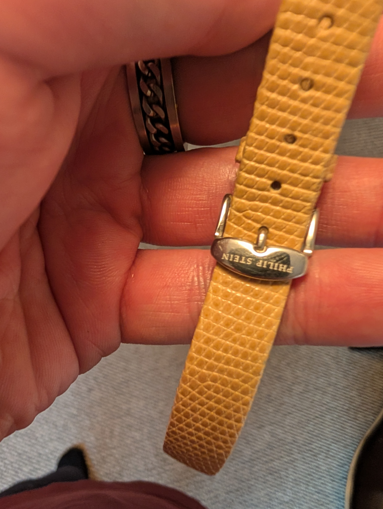 Philip Stein Watch with lizard skin Yellow Band - photo 3