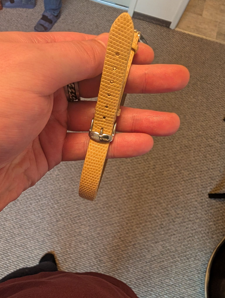 Philip Stein Watch with lizard skin Yellow Band - photo 4