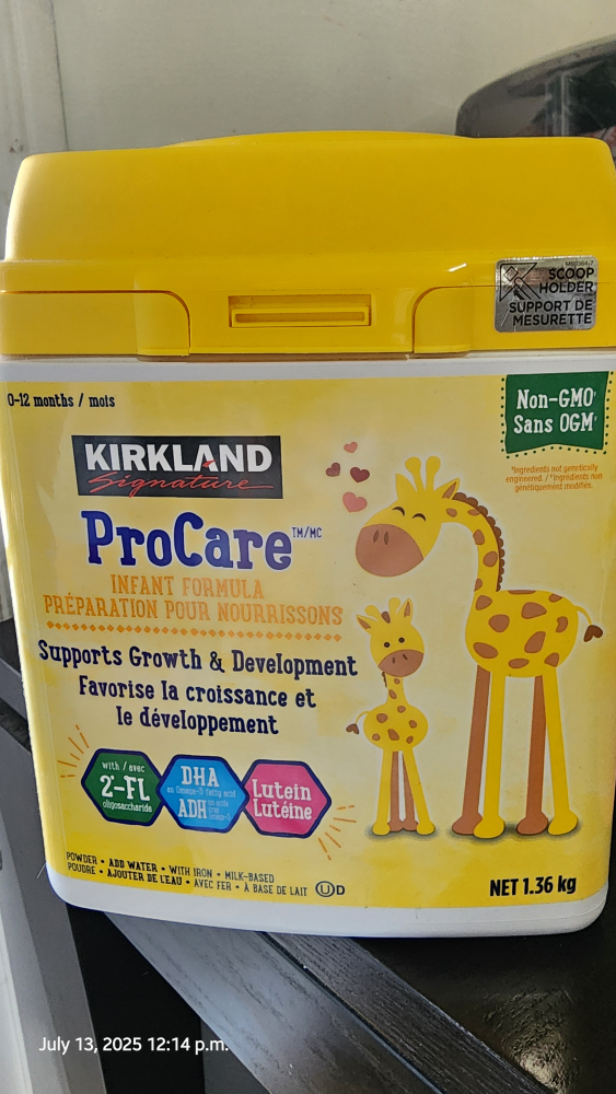Unopened Kirkland ProCare Infant Formula (0-12 Months)