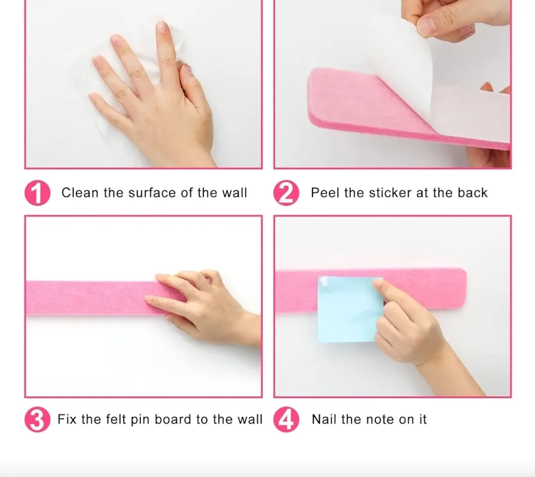 Pink Felt Pin Board Strip image indicator(3)