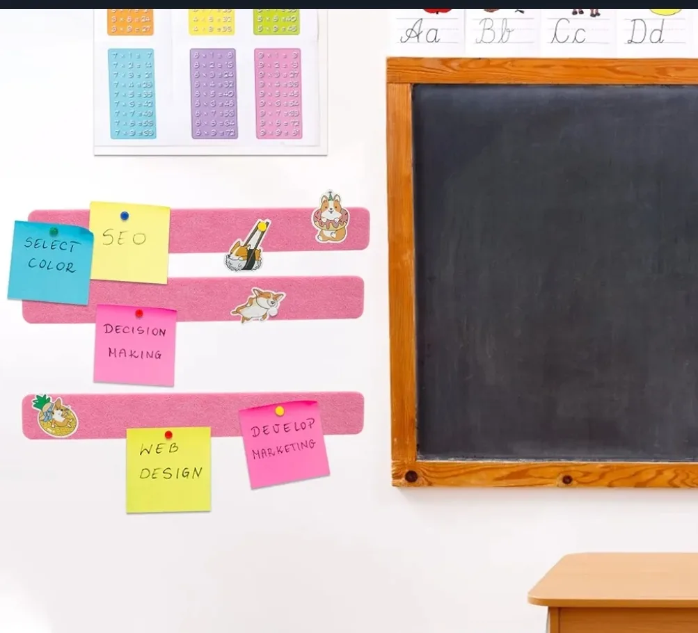 Pink Felt Pin Board Strip image indicator(5)