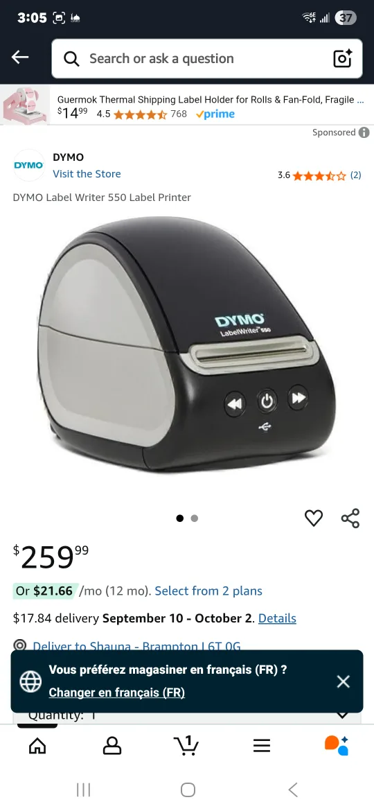 DYMO LabelWriter 550 - Like New! thumbnail