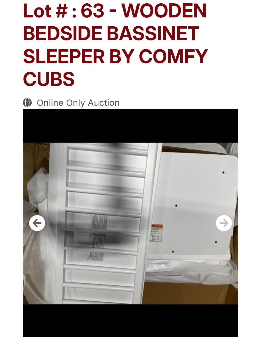 Comfy Cubs Wooden Bedside Bassinet Sleeper - photo 3
