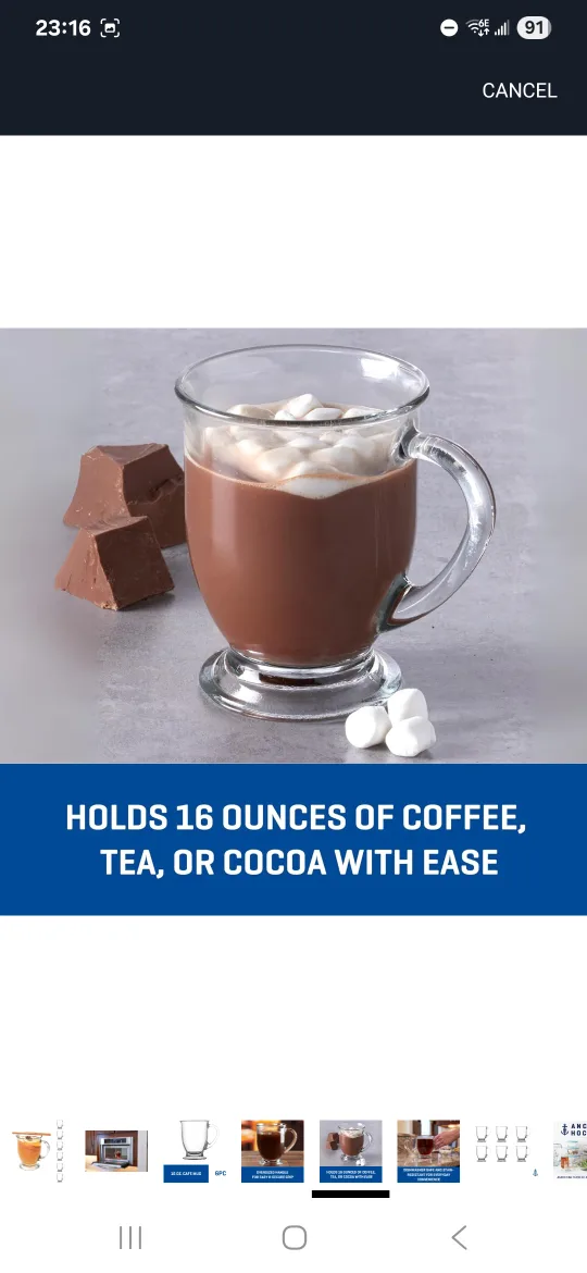 Anchor Hocking 16 oz Cafe Mug - 6 Piece Set image indicator(5)