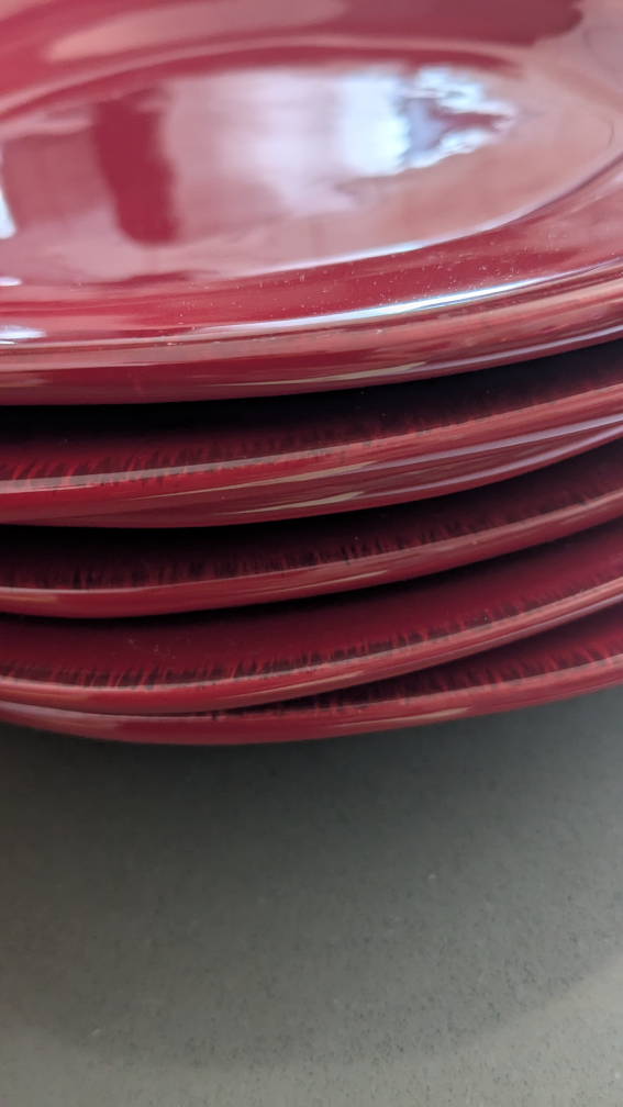 Red Dinner Plates Set #freecycle