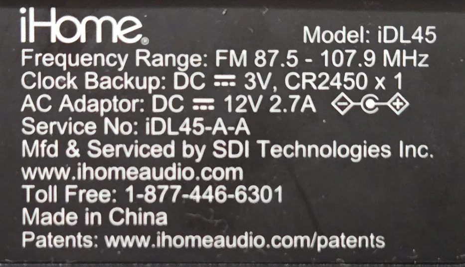 iHome iDL45 Clock Radio image indicator(3)