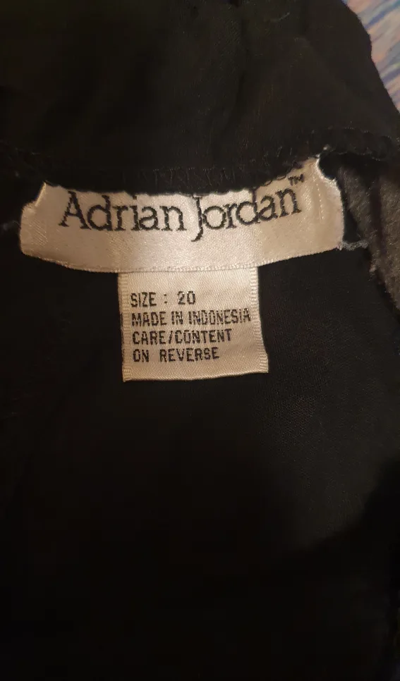 Adrian Jordan Black Dress Size 20 (0335) image indicator(3)