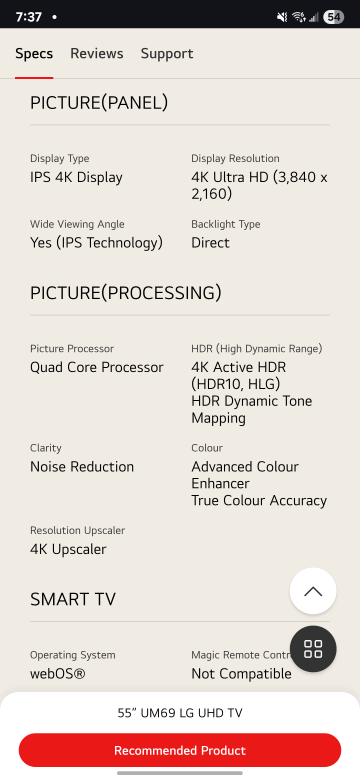 LG 55UM6910PUC 55" 4K UHD TV - photo 4