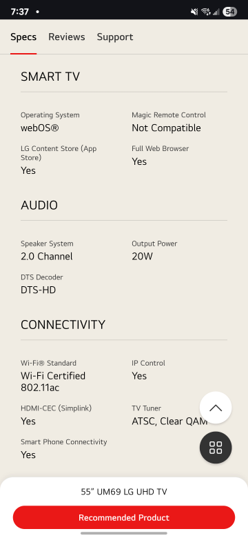 LG 55UM6910PUC 55" 4K UHD TV - photo 5