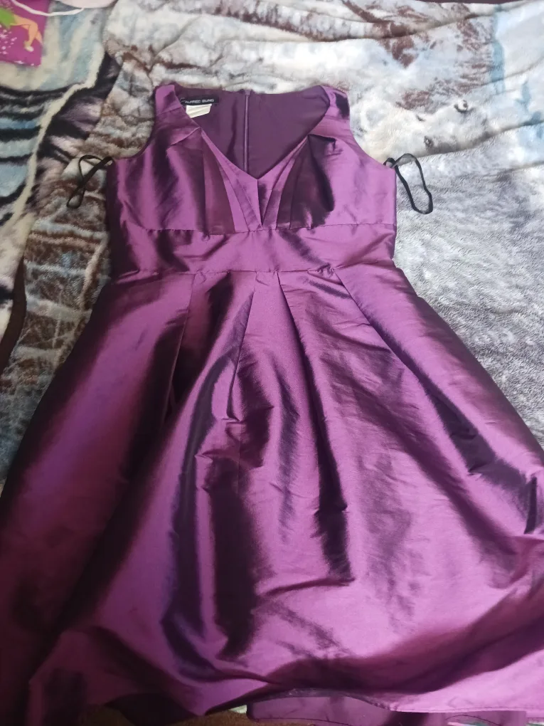 Alfred Sung Purple Dress - Size 10 thumbnail