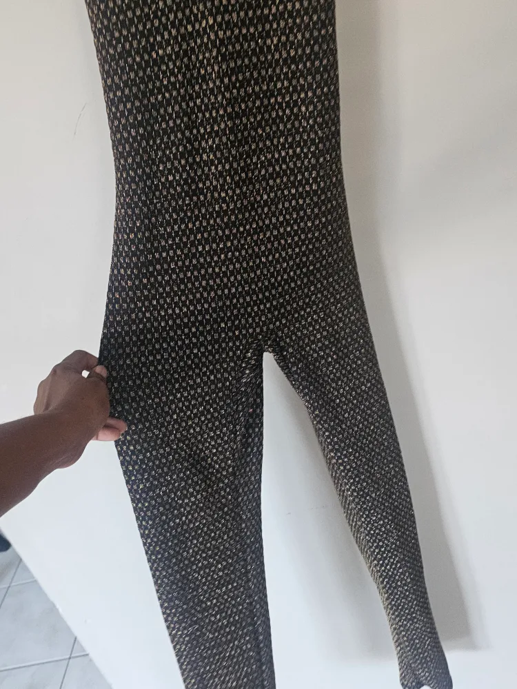 Black & Gold Jumpsuit -M thumbnail