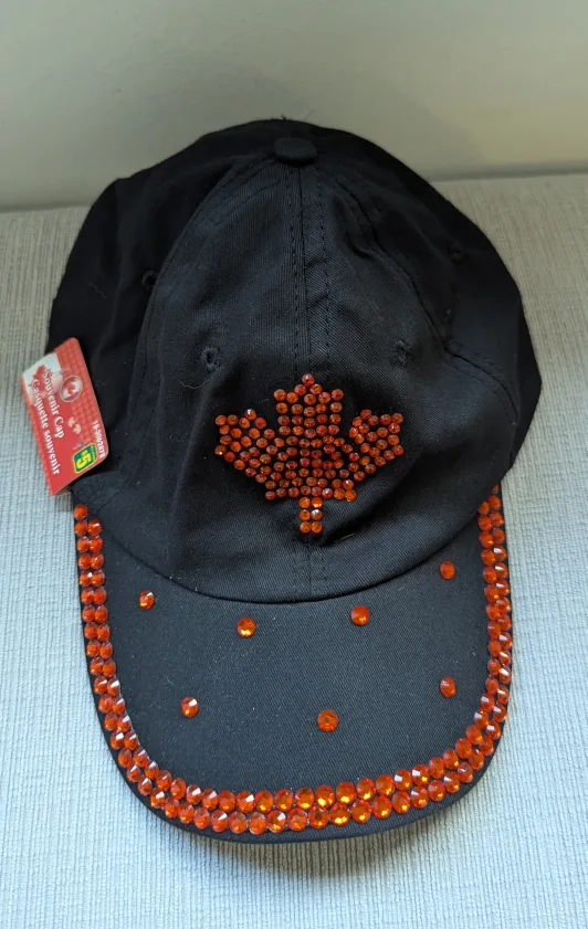 Brand New Black Souvenir Cap with Maple Leaf thumbnail
