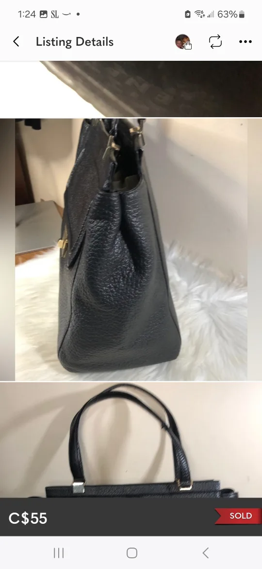 Kate Spade Black Leather Handbag ,soft leather  . image indicator(8)