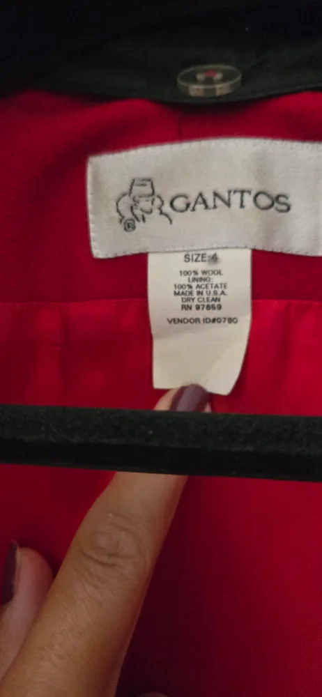 Gantos Red Wool Blazer - Size 4 thumbnail