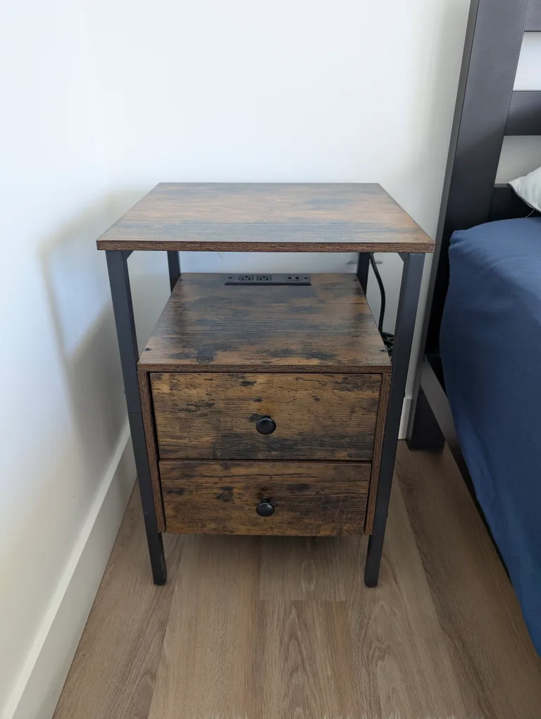 Two Nightstands with Drawers, Power outlets, and USB ports thumbnail