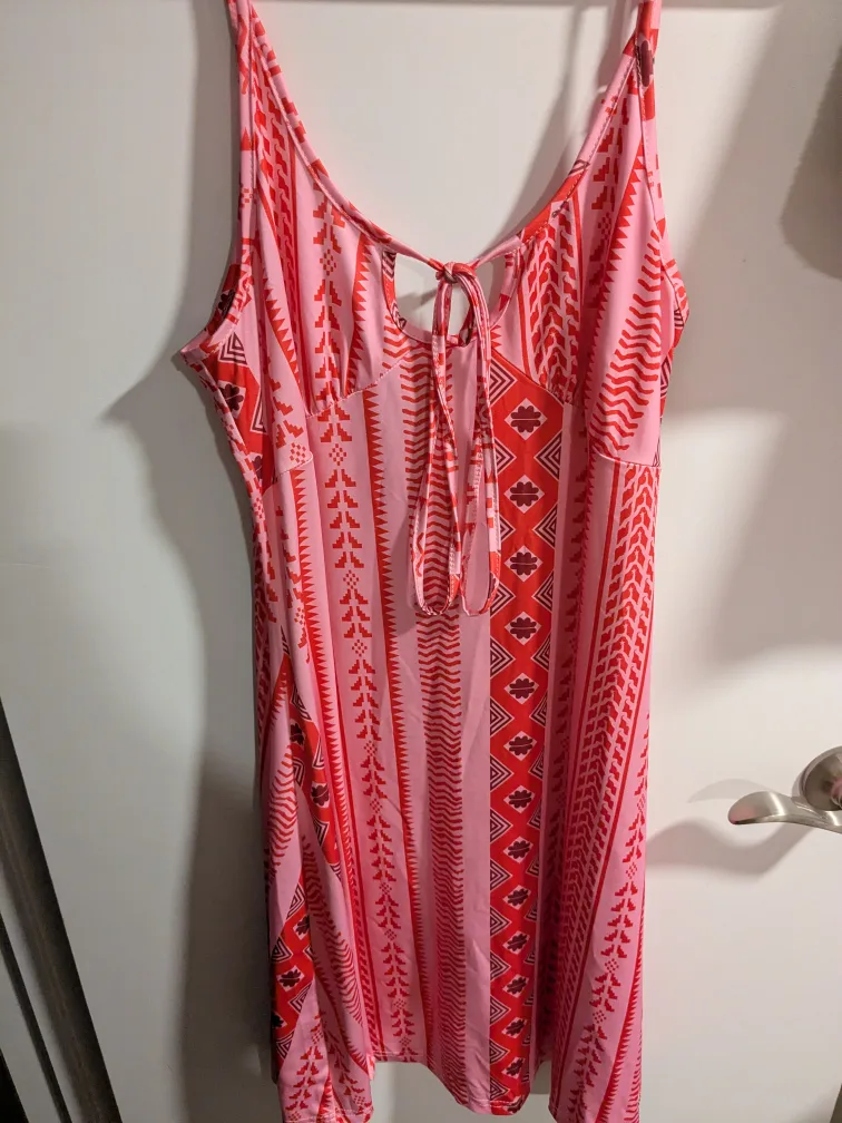 Pink & Red Patterned Sundress thumbnail