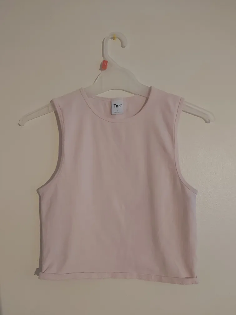 Tna Pink Cropped Tank Top - Size S thumbnail