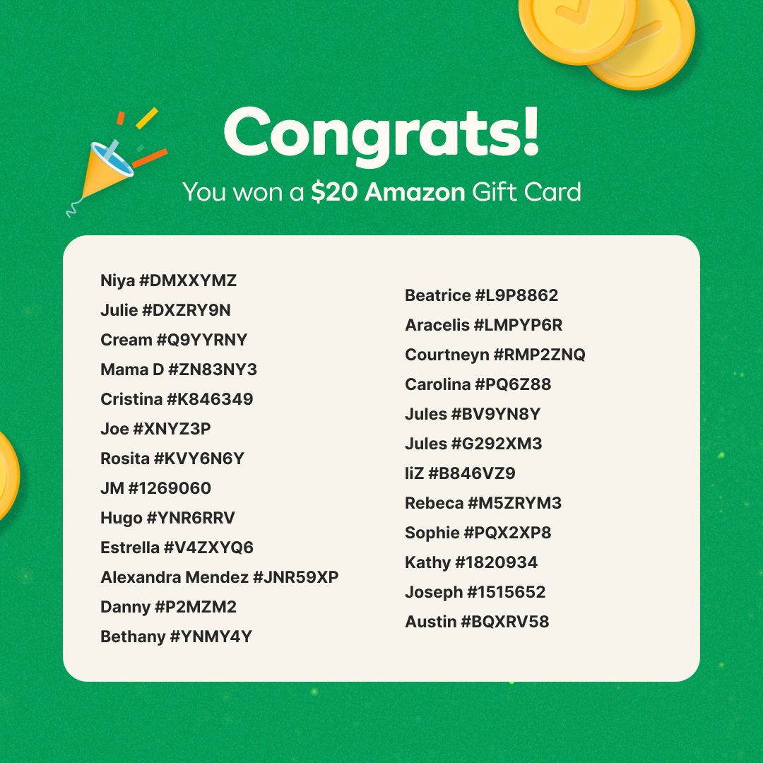 July Bingo - Winner Announcement - photo 2