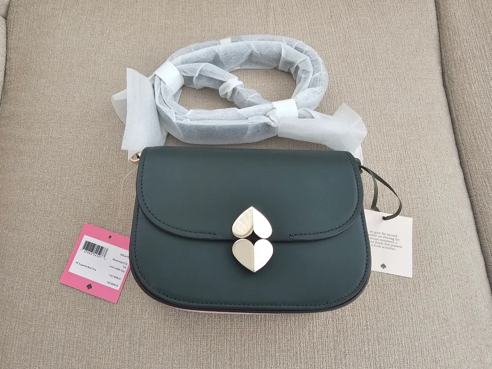 Brand New Kate Spade Green Leather Crossbody Bag image indicator(8)