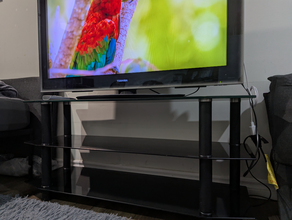 46" Toshiba Regza TV and Premium Glass TV stand - photo 2