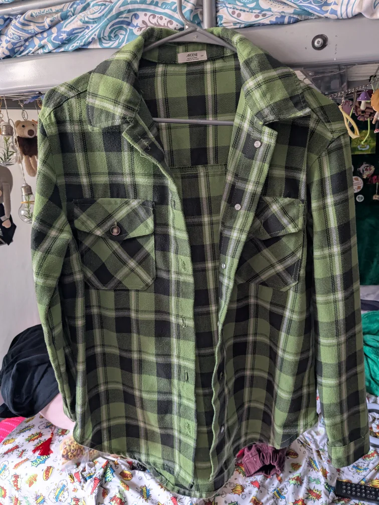 Ardene Plaid Shirt - Size Small thumbnail