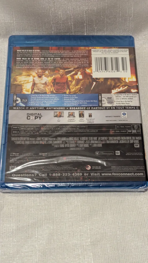 A Good Day to Die Hard Blu-ray + DVD + Digital Copy sealed 🇨🇦 image indicator(2)