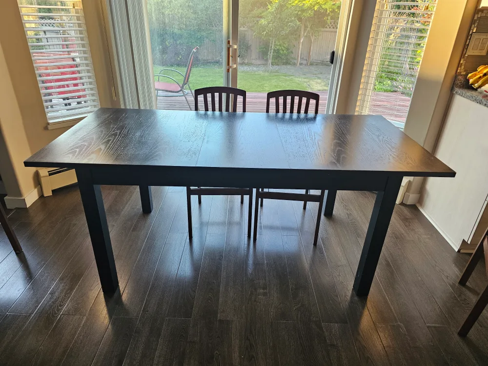 Extended Dark Brown Wooden Dining Table(without chairs) thumbnail