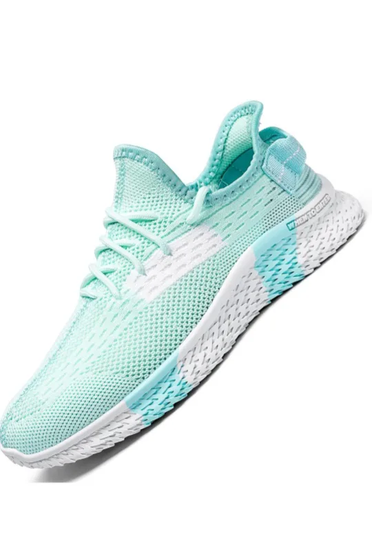 Mint Green Breathable Mesh Running Shoes thumbnail