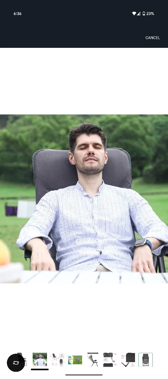 SunnyFeel Reclining Folding Patio Lounge Chair for Adults image indicator(2)