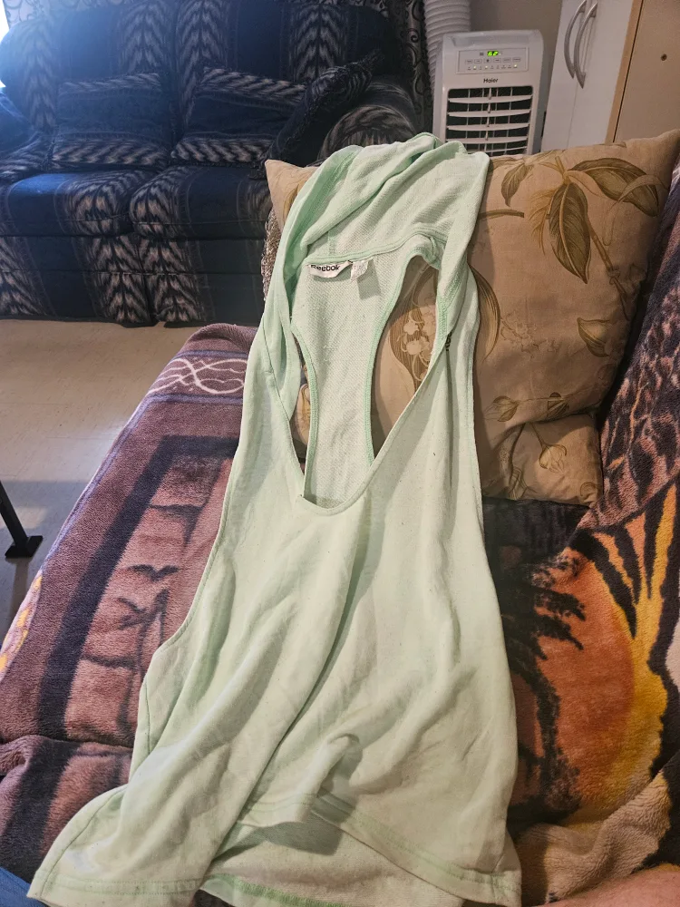 Reebok Mint Green Tank Top, with a hoodie thumbnail