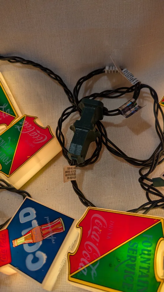 Coca-Cola String Lights in the shape of vintage signs 2 sets 🇨🇦 image indicator(7)