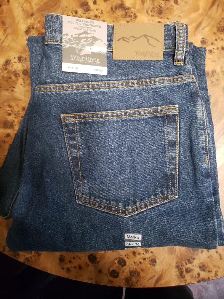 34 X 30 jeans 1 loose fit and 1 relaxed fit thumbnail