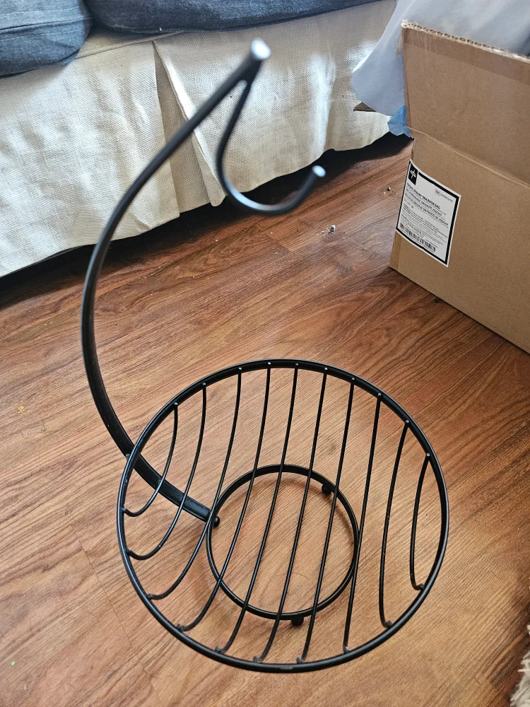 Black Metal Fruit Basket Stand
