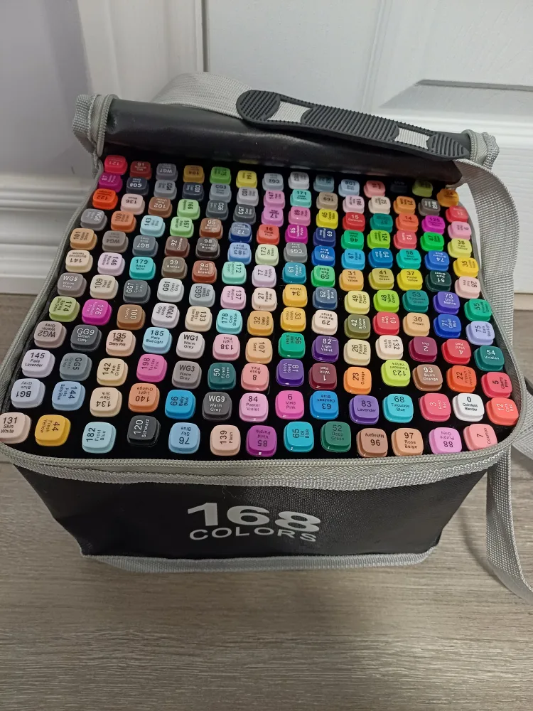 168 Colors Marker Set with Carrying Case image indicator(10)