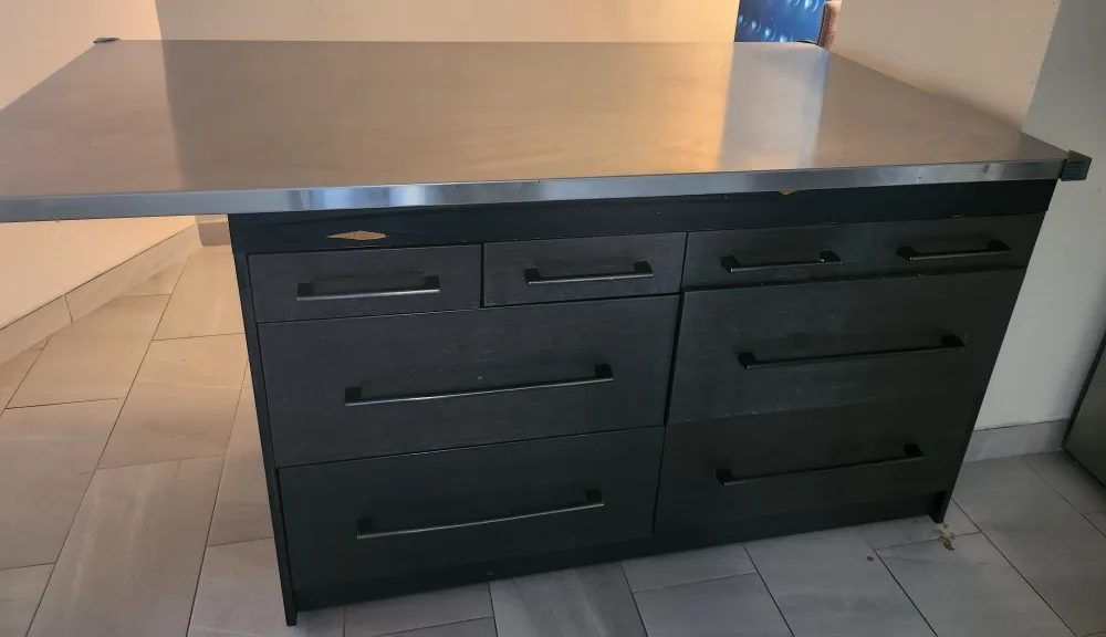 Kitchen Island with Stainless Steel Top thumbnail