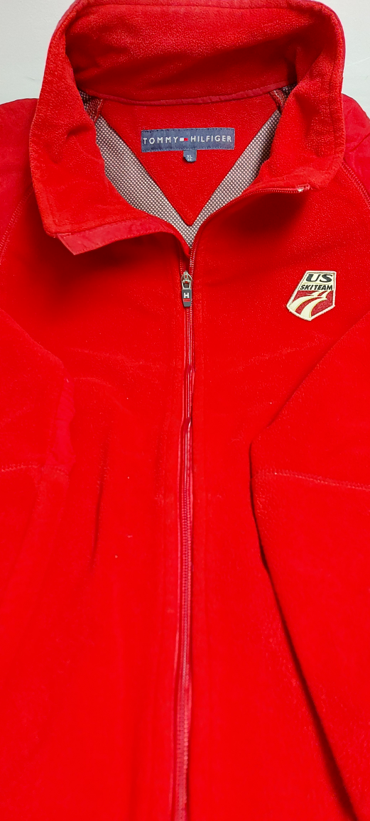 Tommy Hilfiger US Ski Team Red Fleece Jacket - Size XL