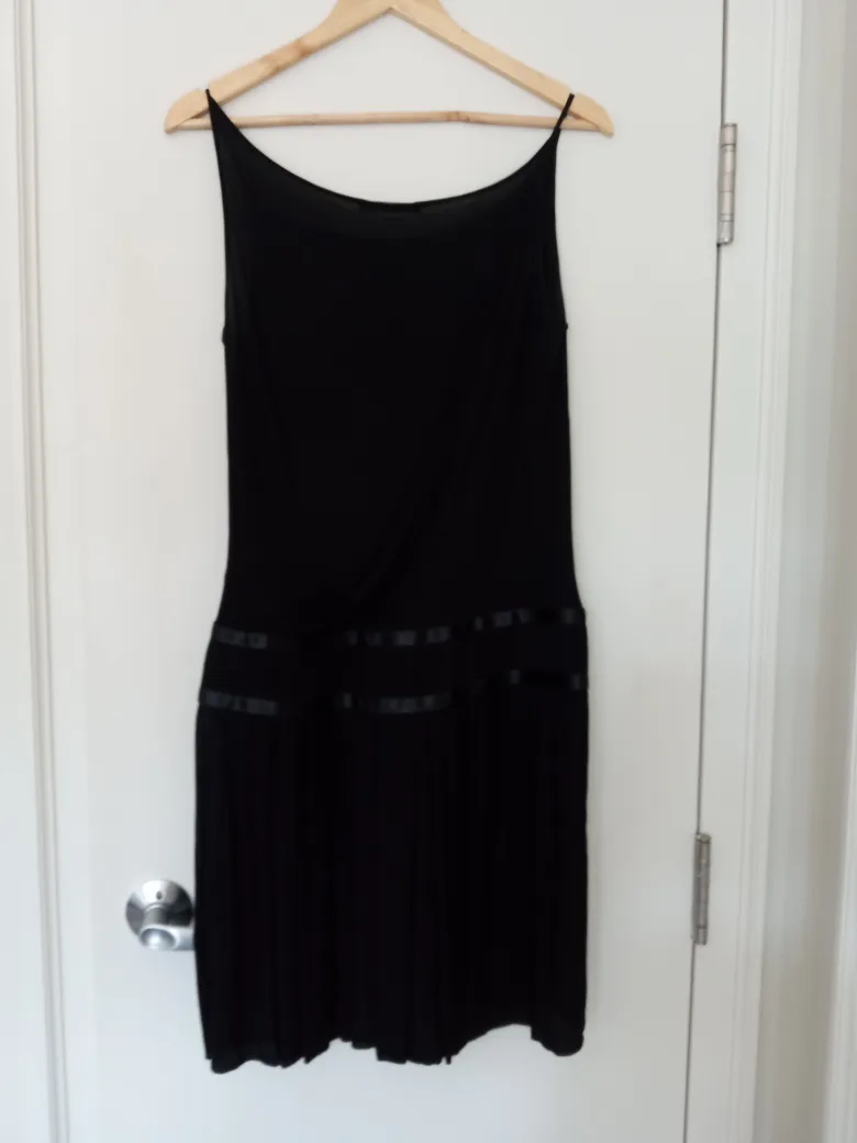 Olivier Theyskens Black Flapper Dress thumbnail