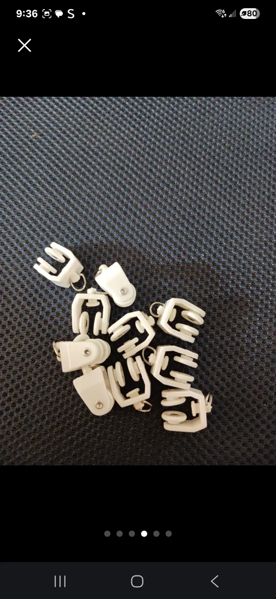Curtain Track Roller Runners - White 50 pcs image indicator(4)