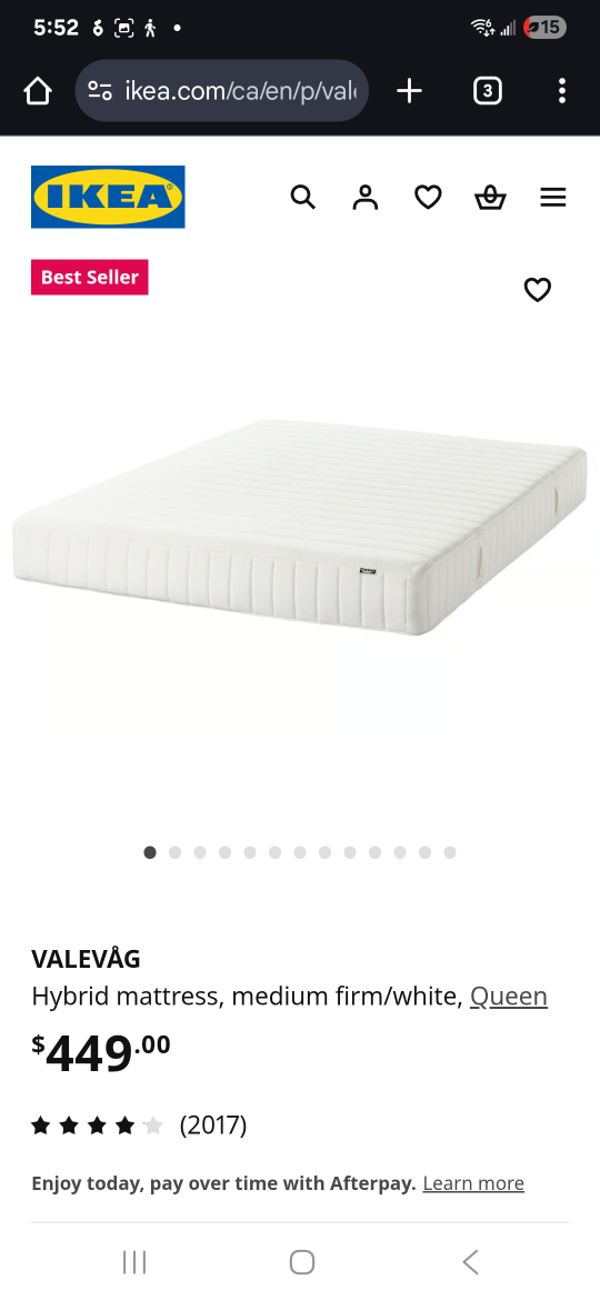 VALEVÅG Mattress - Queen Medium Firm *rip under mattress* - photo 2