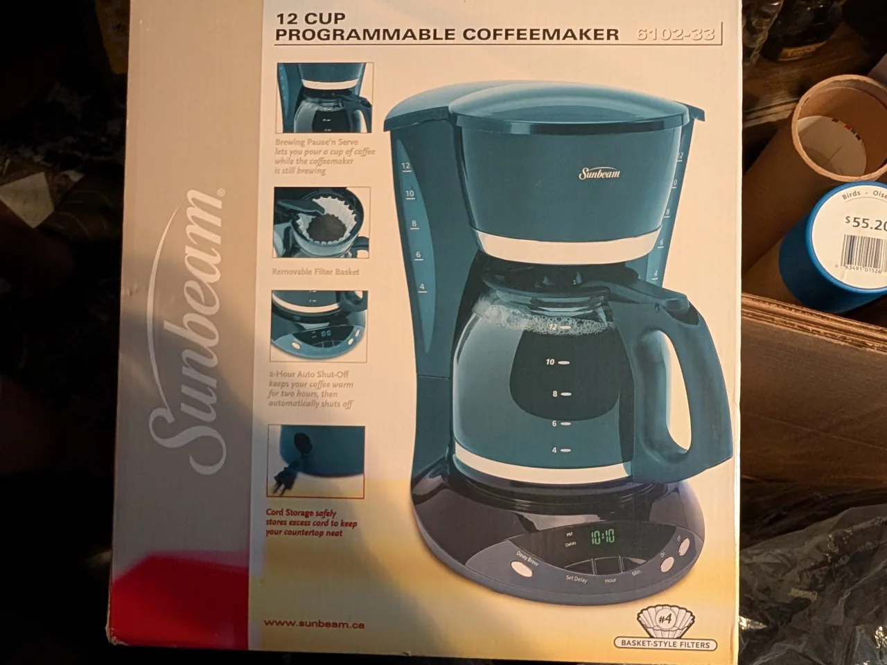 New In Box Sunbeam 12-Cup Programmable Coffeemaker thumbnail
