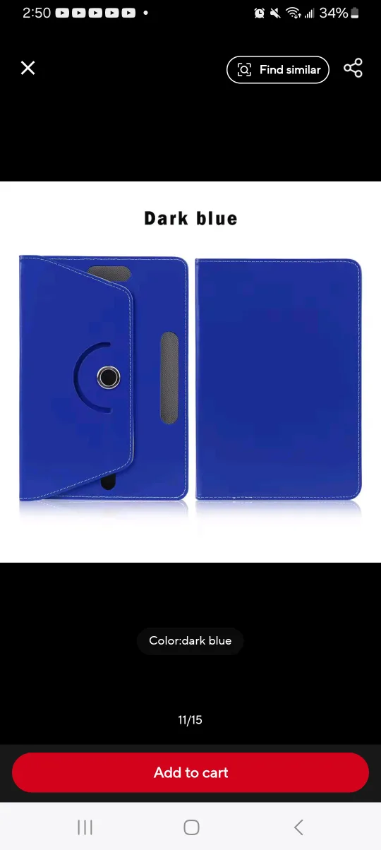 Dark Blue Tablet Case 7inch New thumbnail
