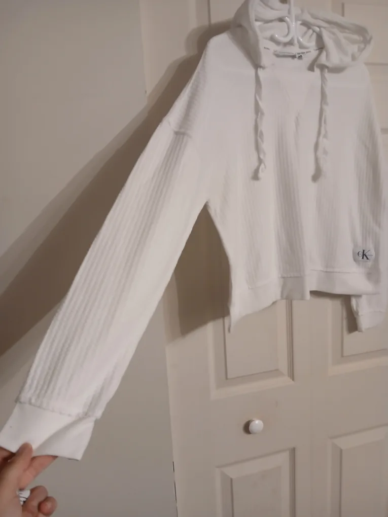 Calvin Klein white hoodie, size large (L) image indicator(5)